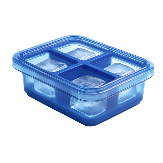Nulviro Stackable Silicone Tray with Spill-Resistant Lid